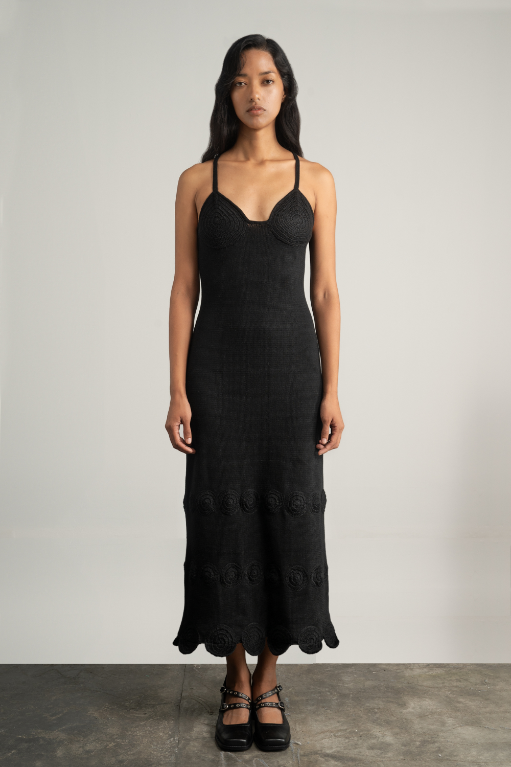 Moray Midi Black Dress by MUNA