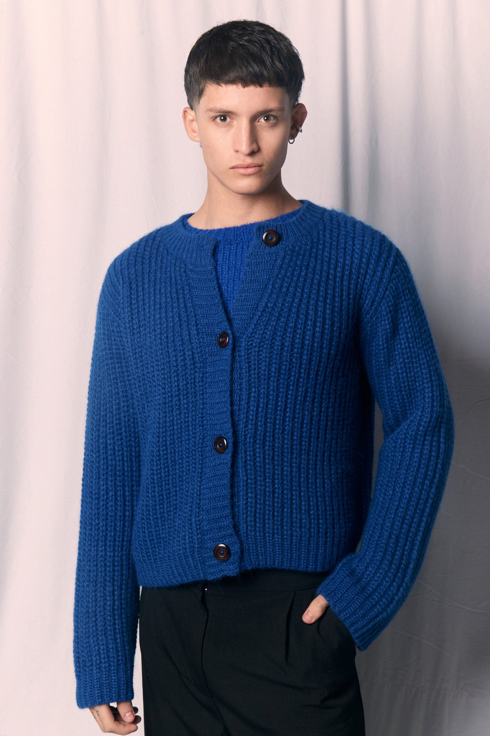 Pujpu Blue Cardigan by MUNA