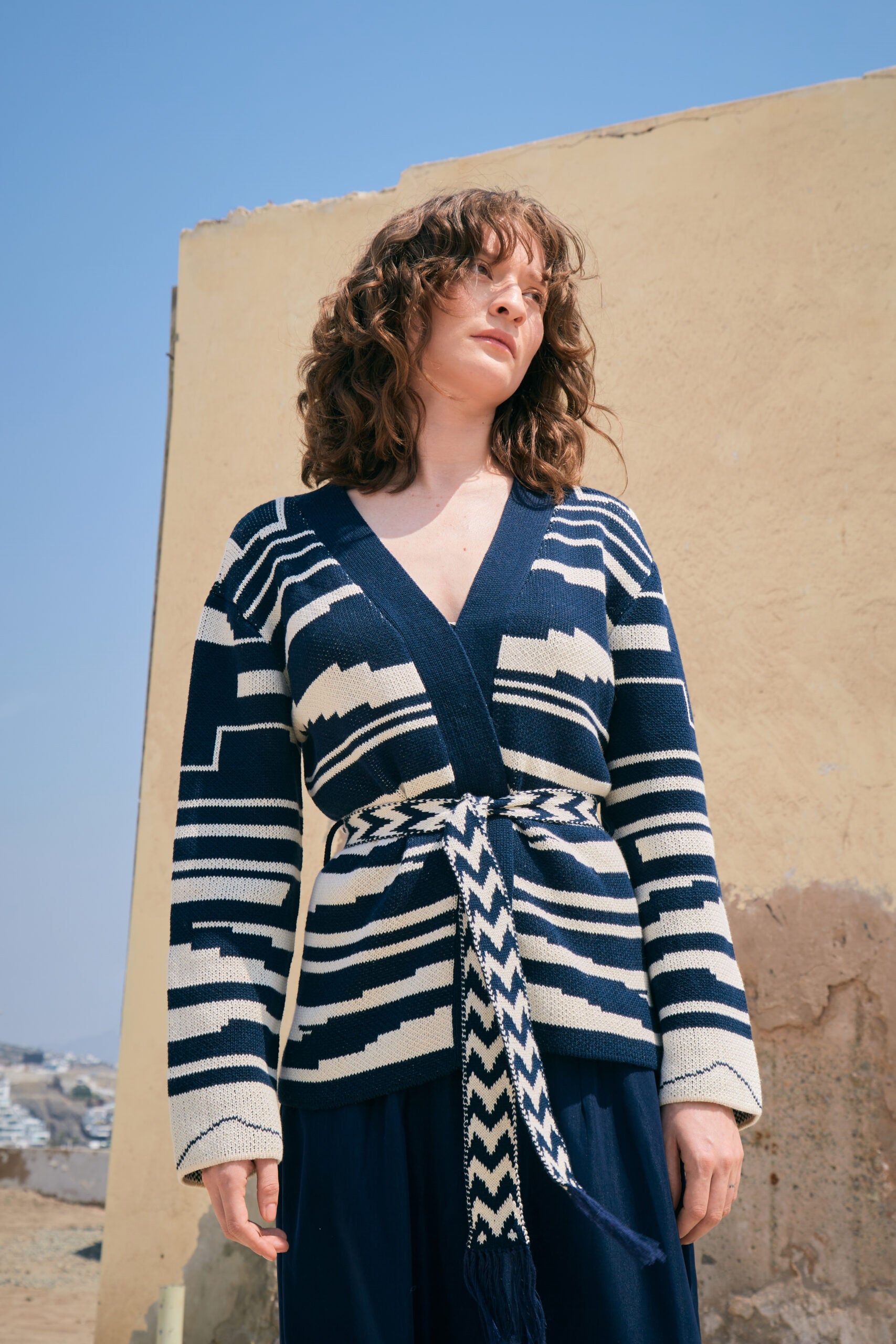 Thierra Sur Blue Cardigan by MUNA
