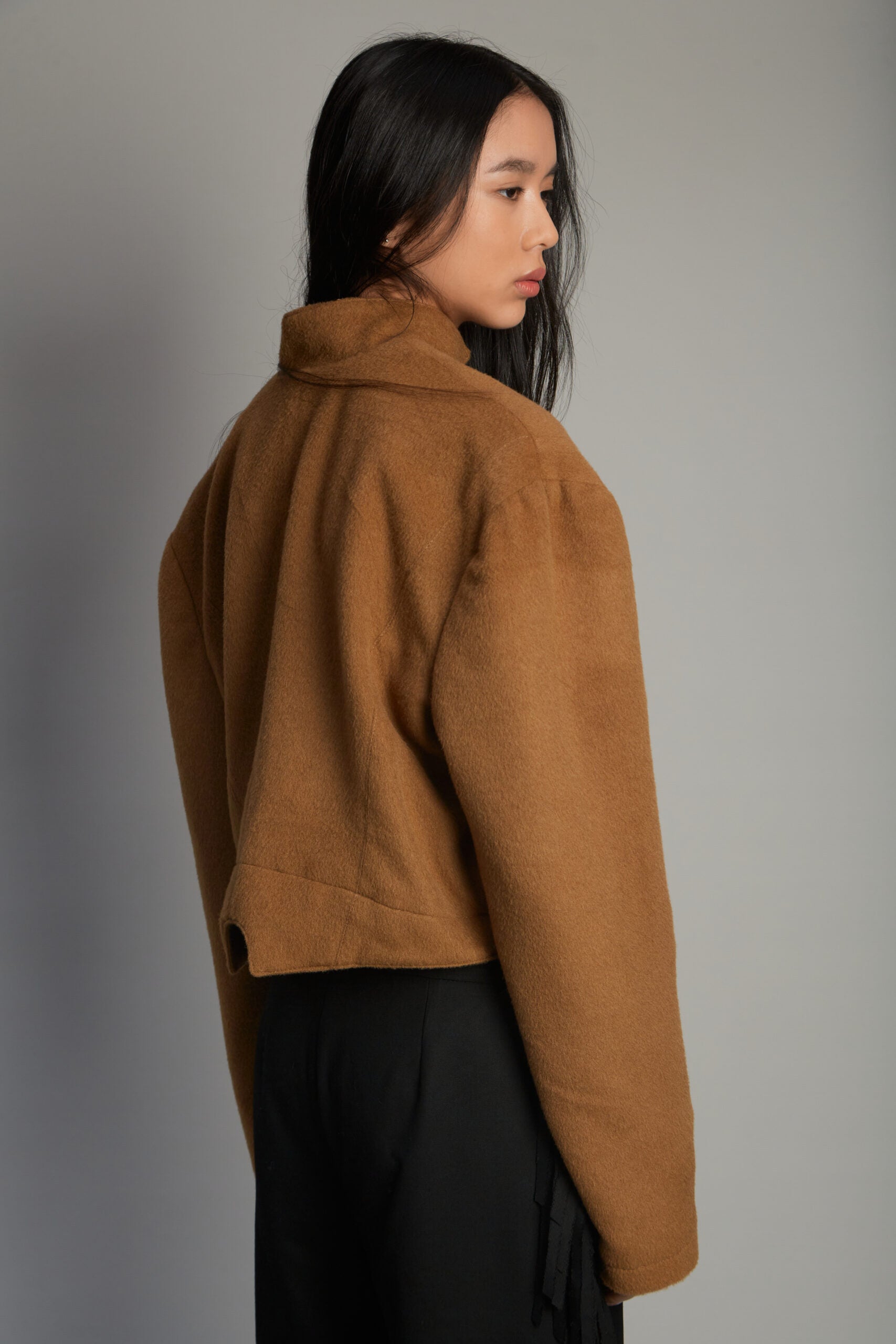 Capitana Alpaca camel jacket by MUNA