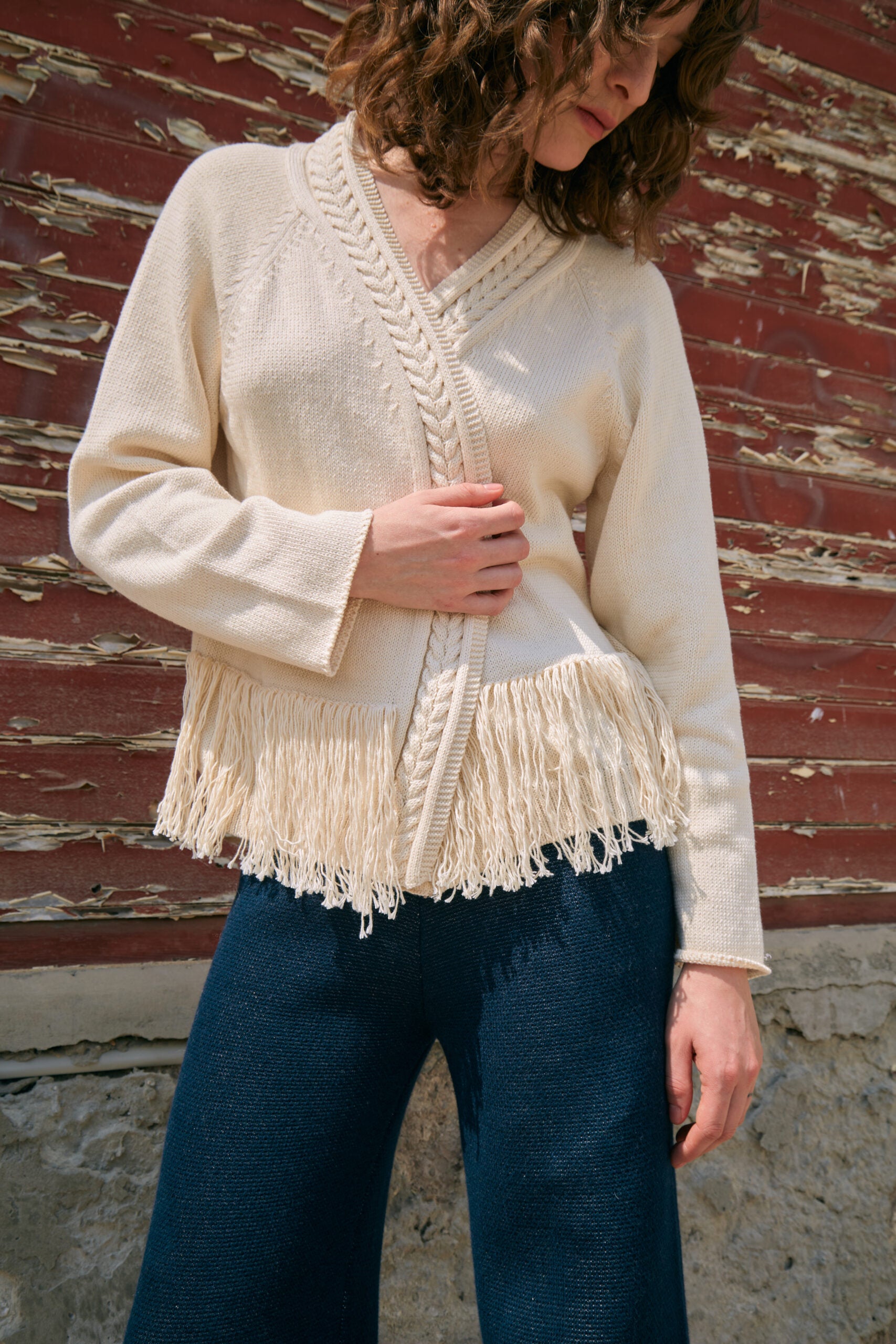 Coralina Ivory Cardigan by MUNA