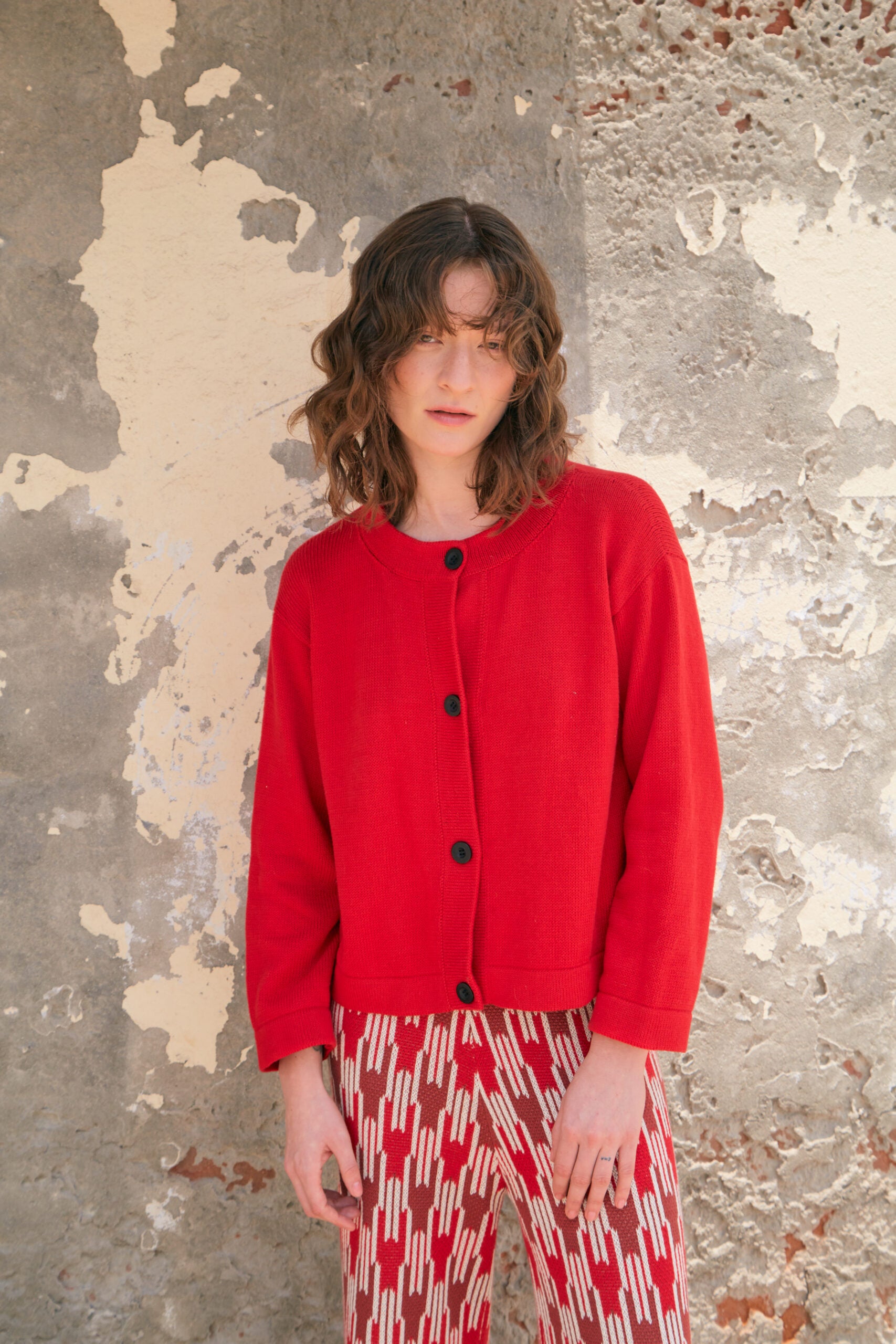 Magma Red Cardigan by MUNA