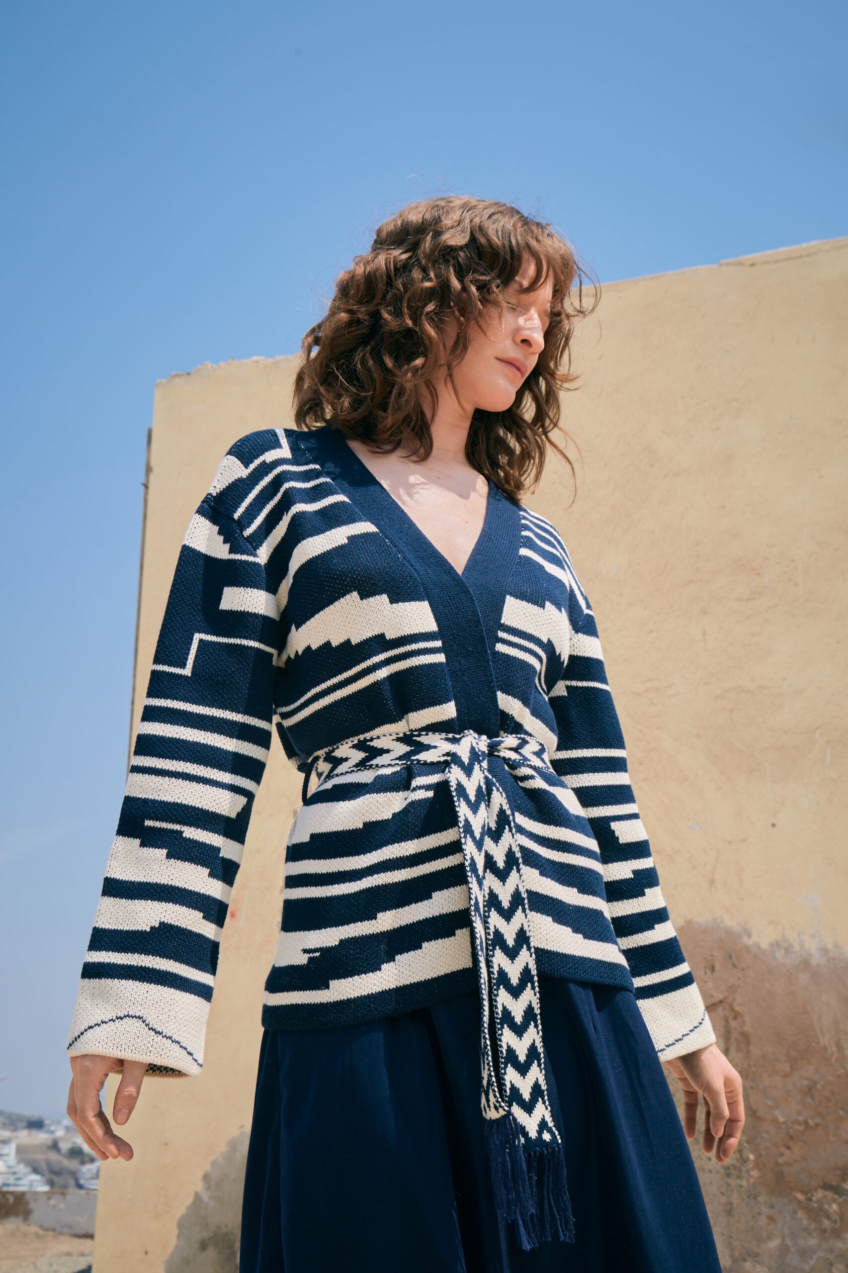 Thierra Sur Blue Cardigan by MUNA
