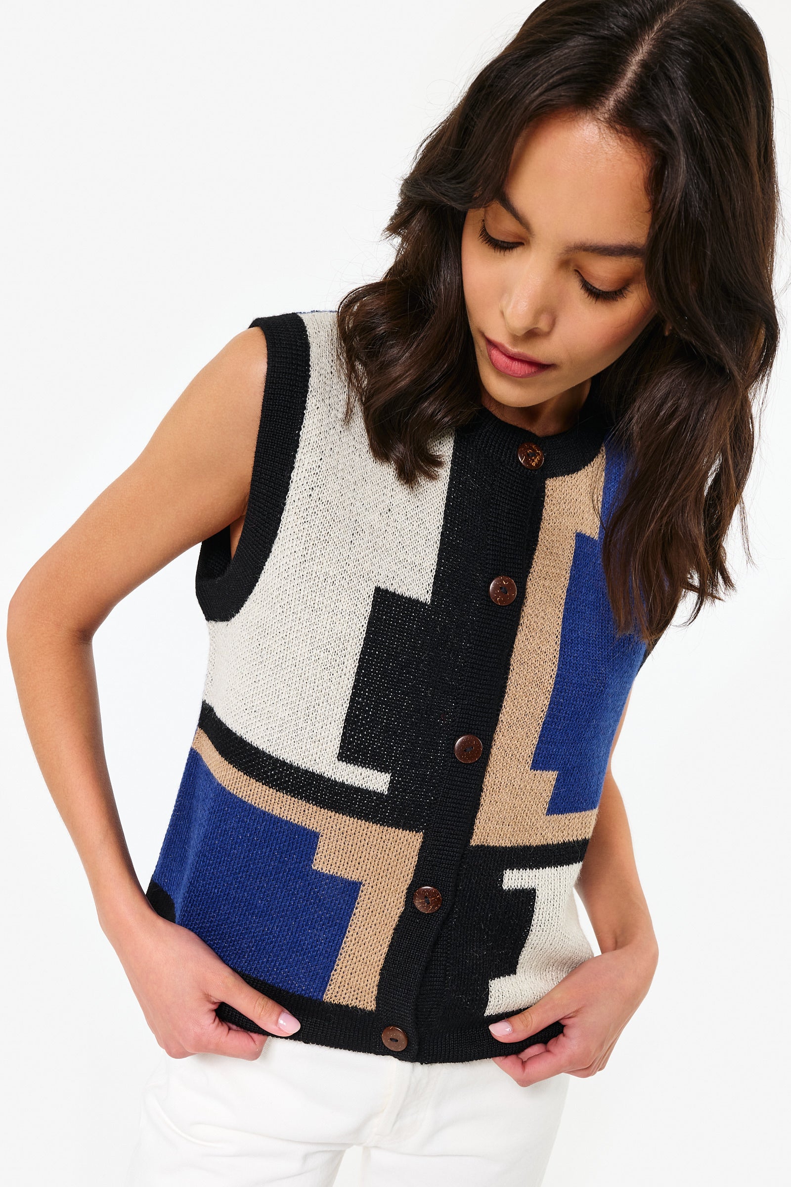 Munay Blue Vest by MUNA