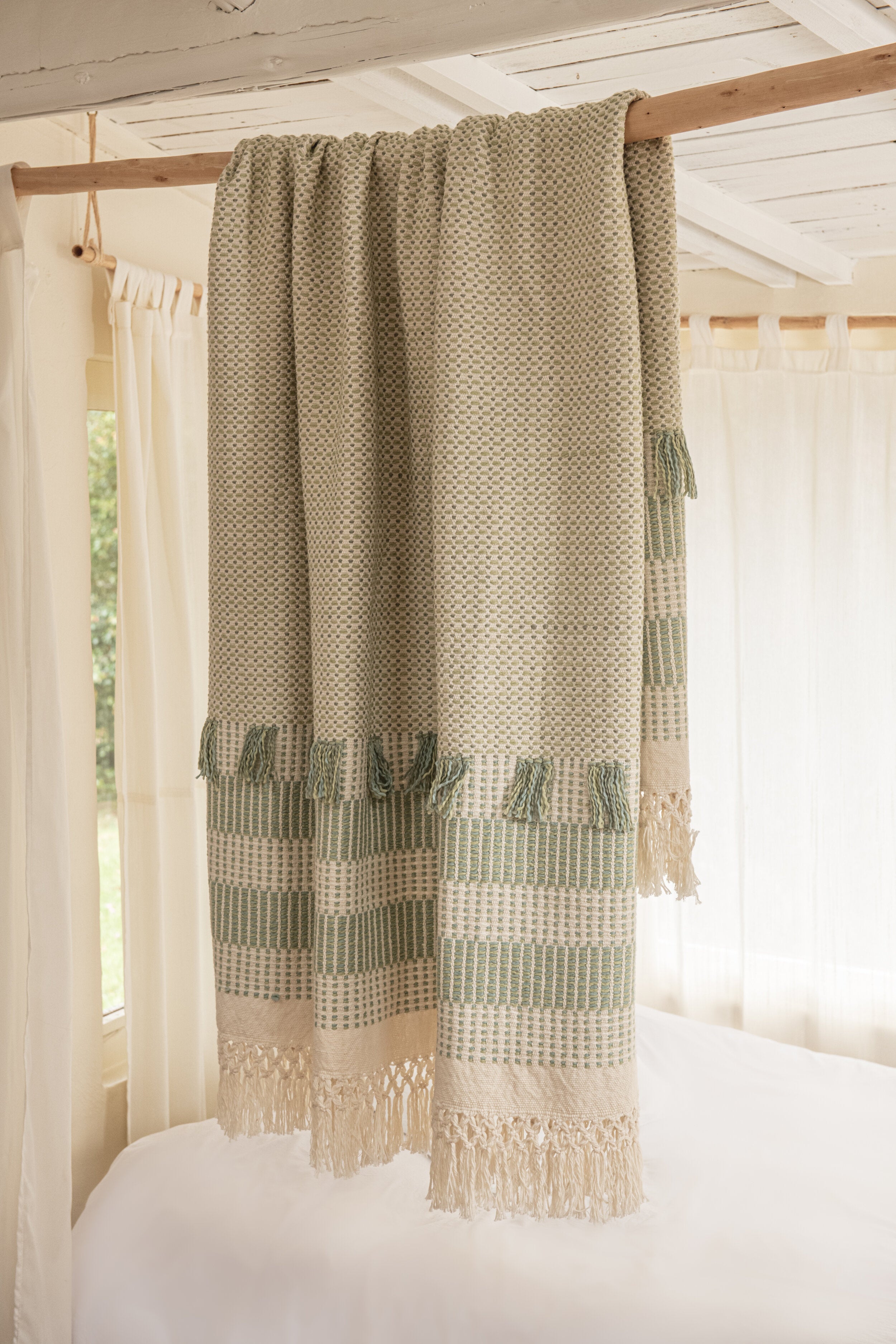 Feijoa Green Oversized Throw by Zuahaza