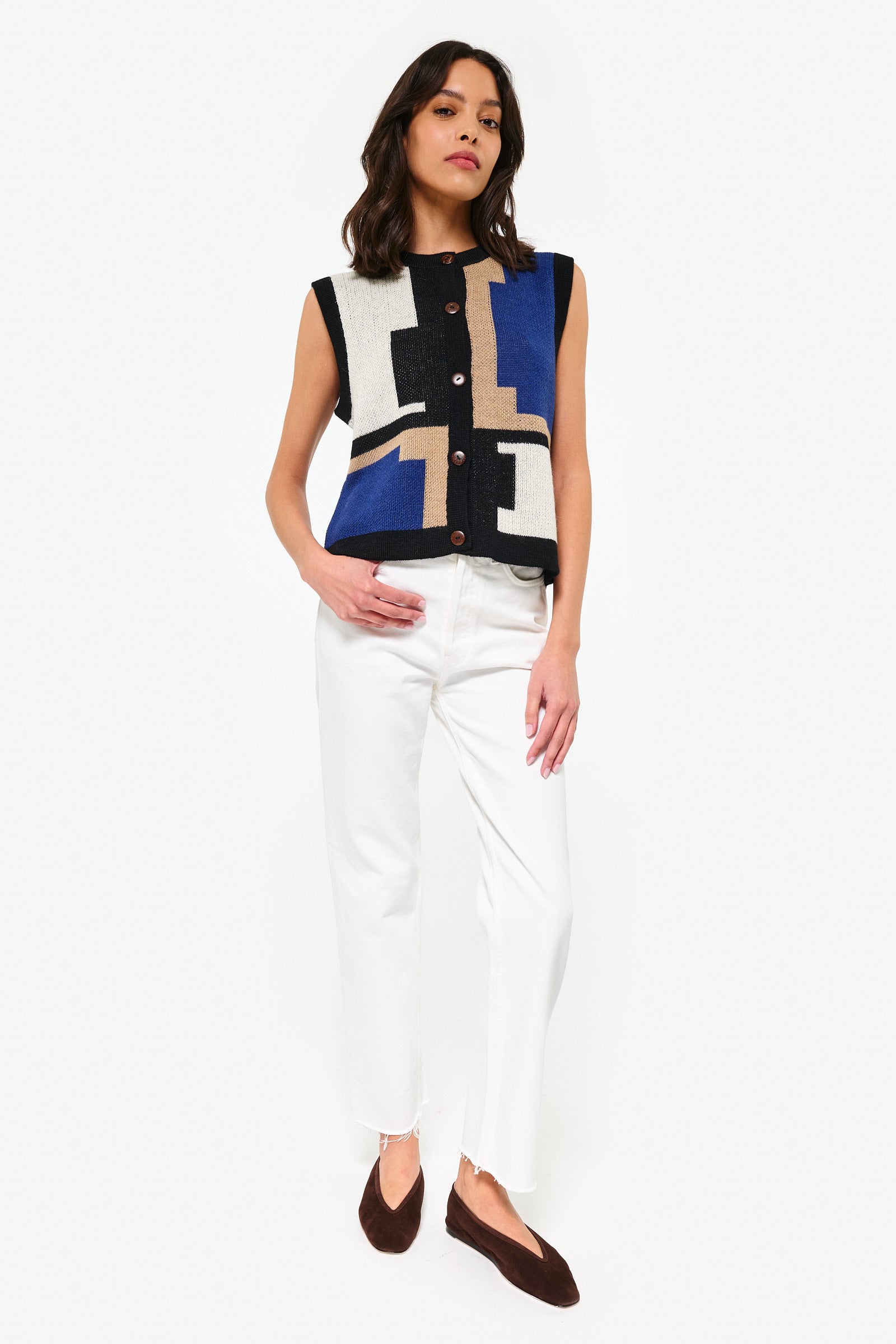 Munay Blue Vest by MUNA