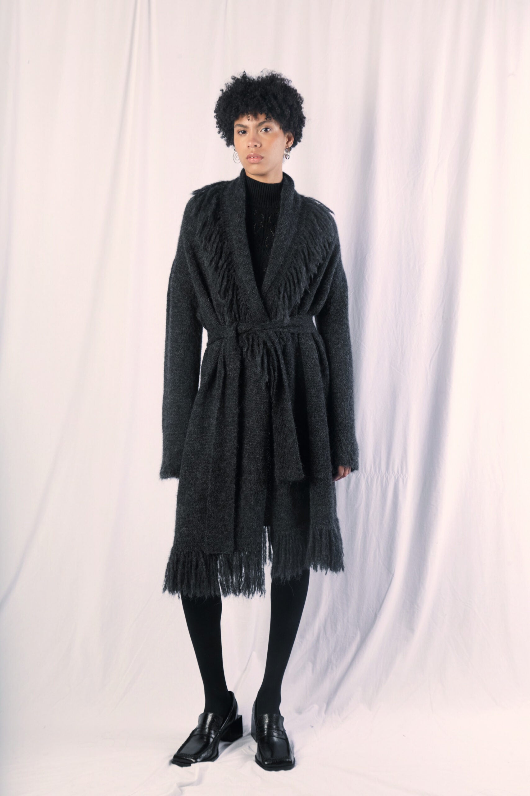 Vento Coat Charcoal by MUNA