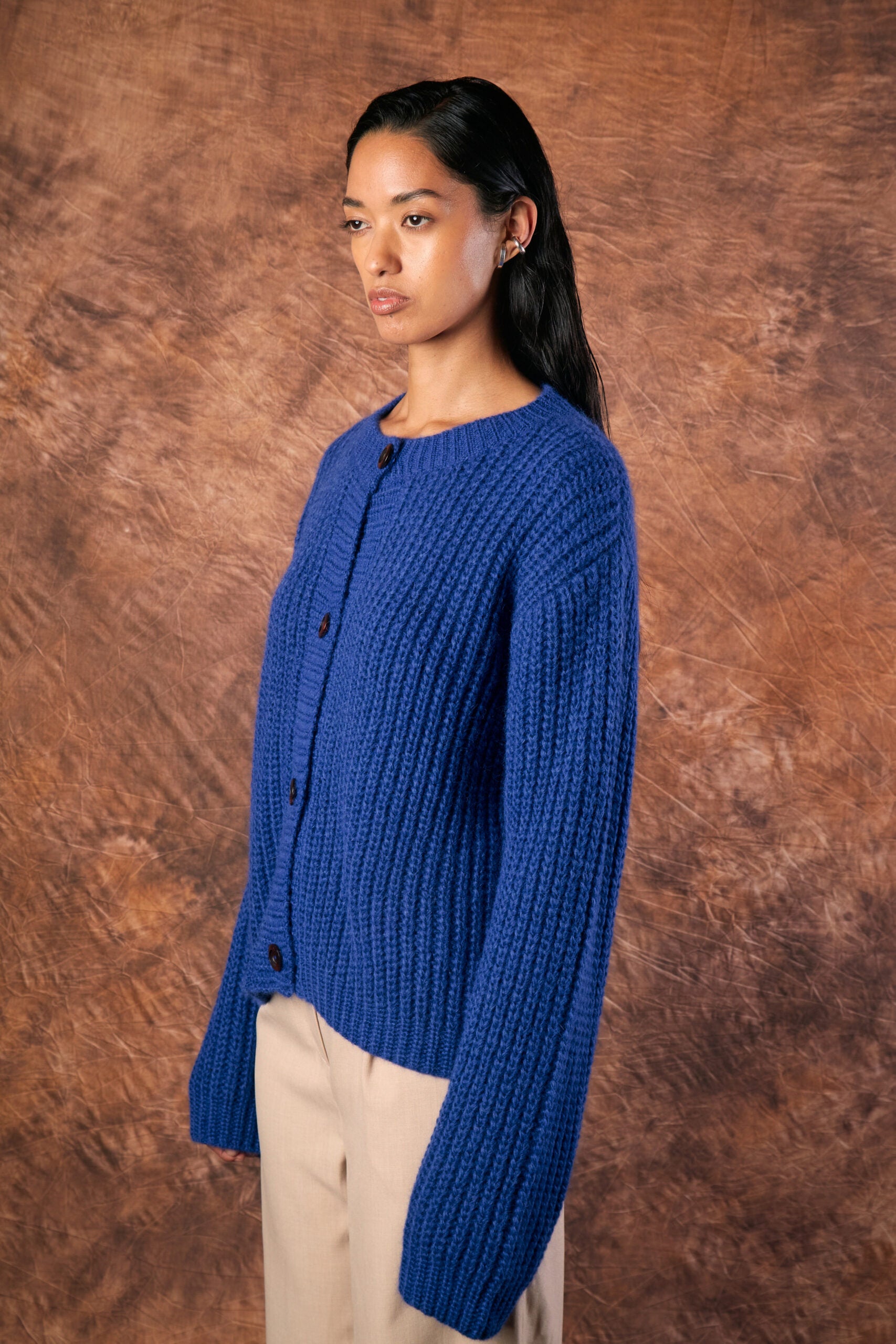 Pujpu Blue Cardigan by MUNA