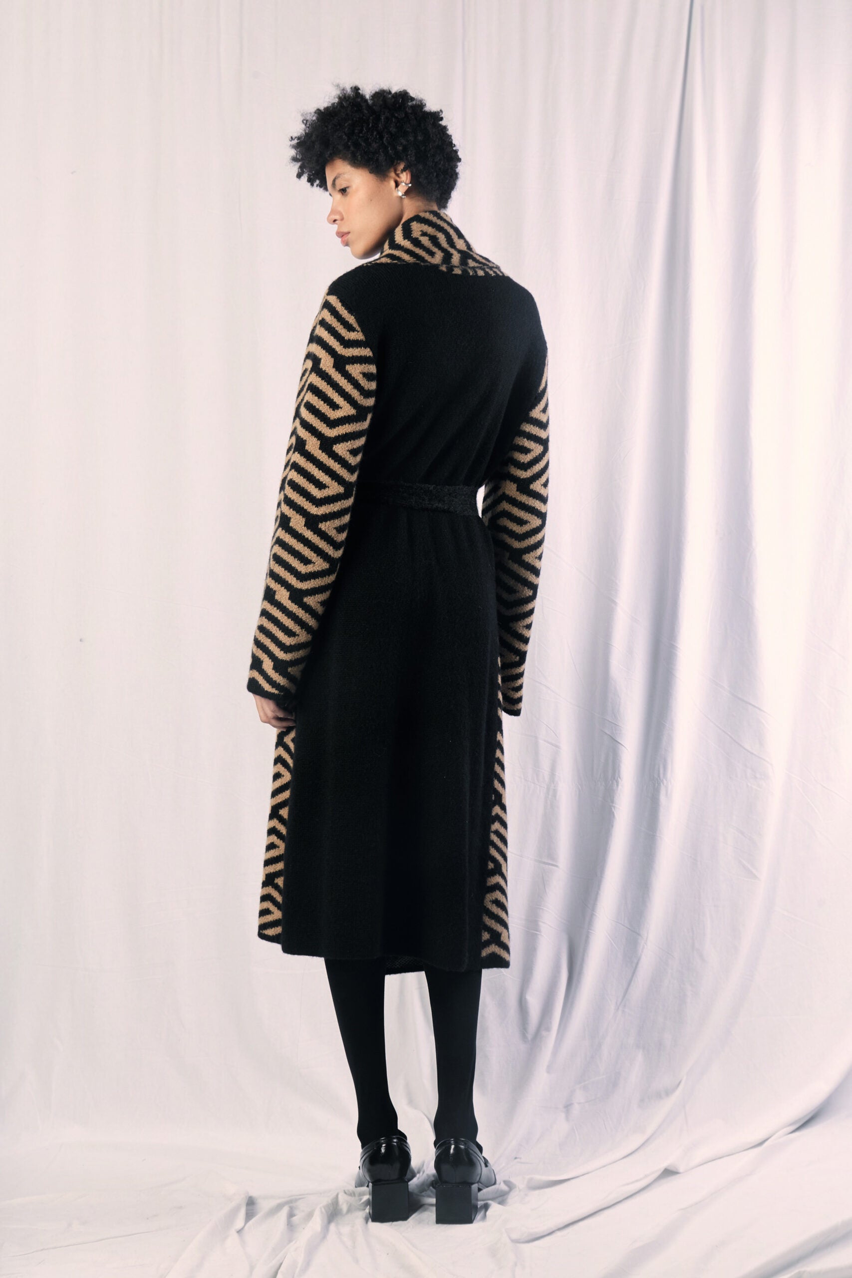 Nuna Coat Beige & Black by MUNA