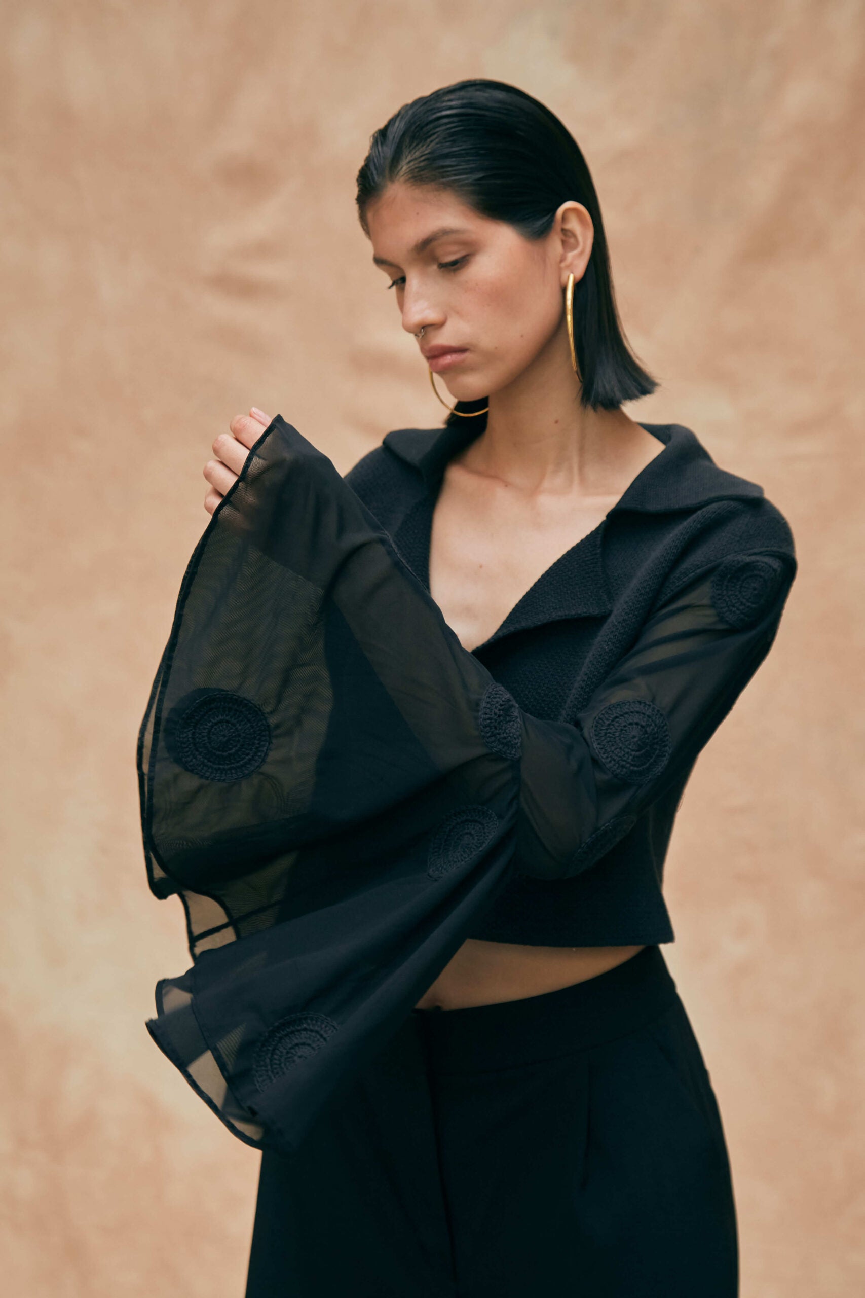 Moray Black Cardigan by MUNA