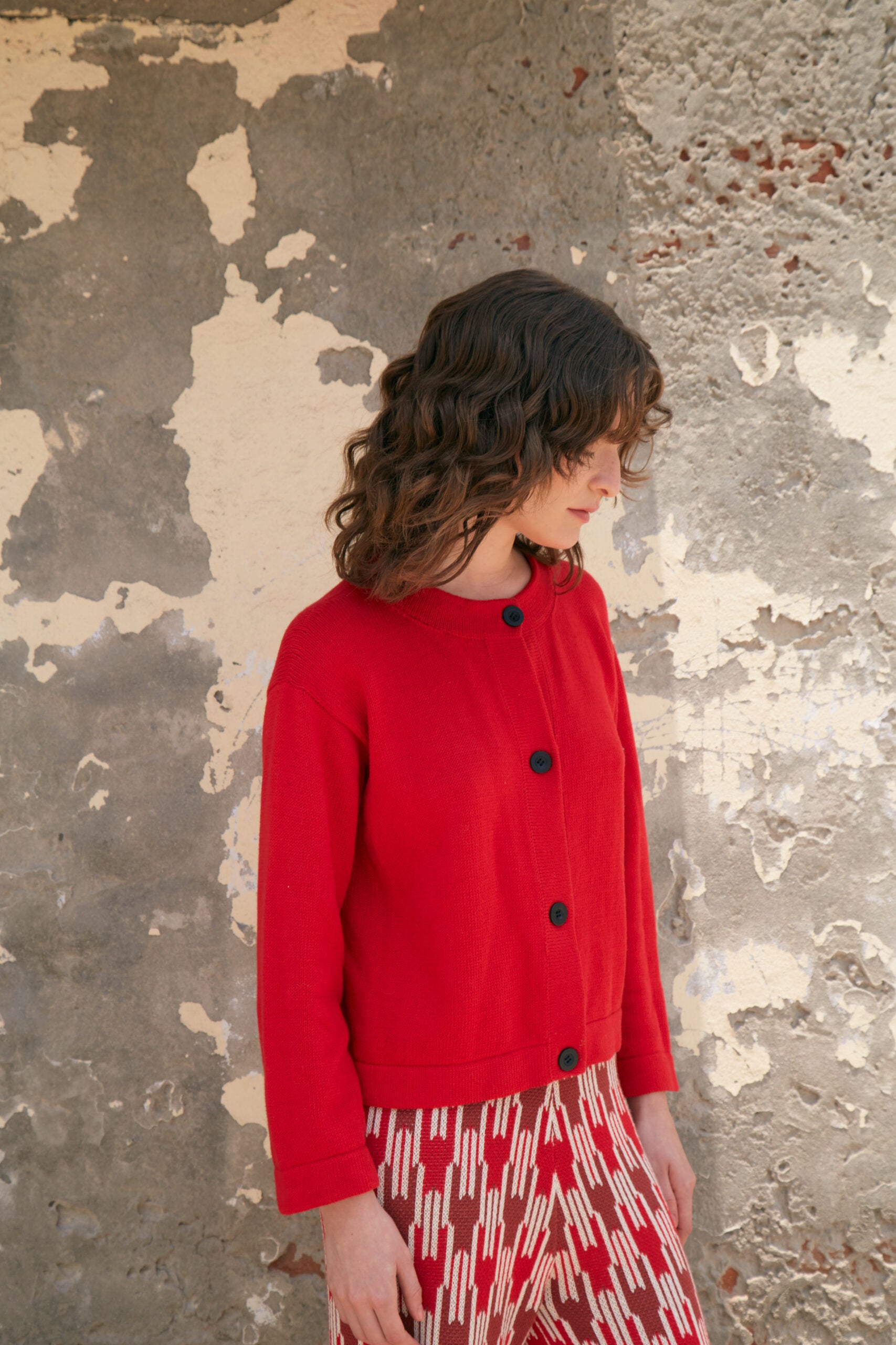 Magma Red Cardigan by MUNA