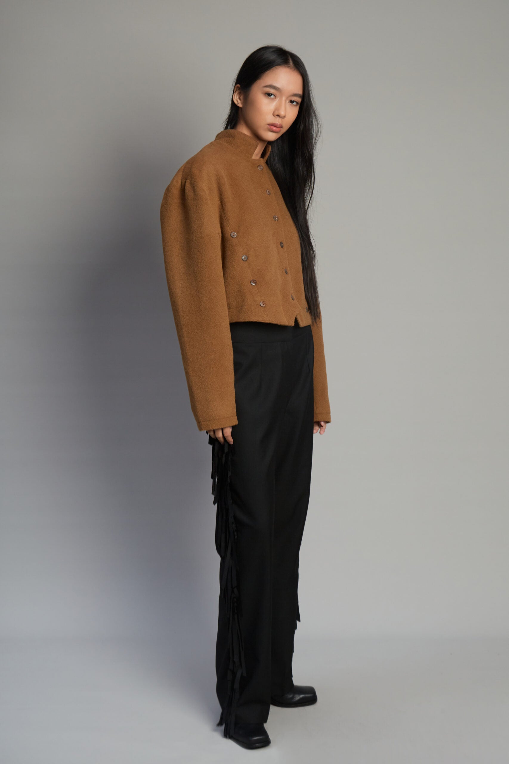 Capitana Alpaca camel jacket by MUNA