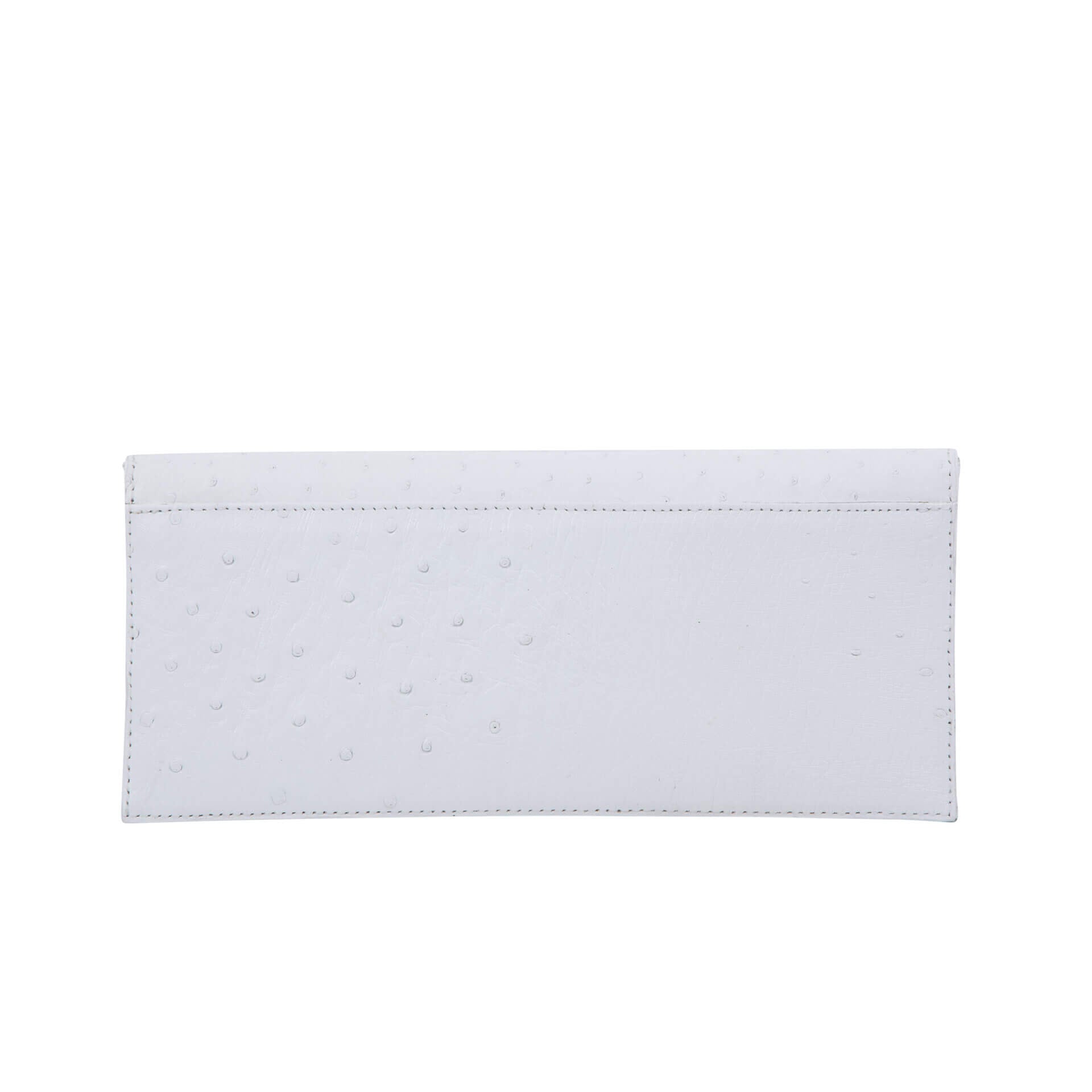 Nile Clutch in White Ostrich by Cape Cobra