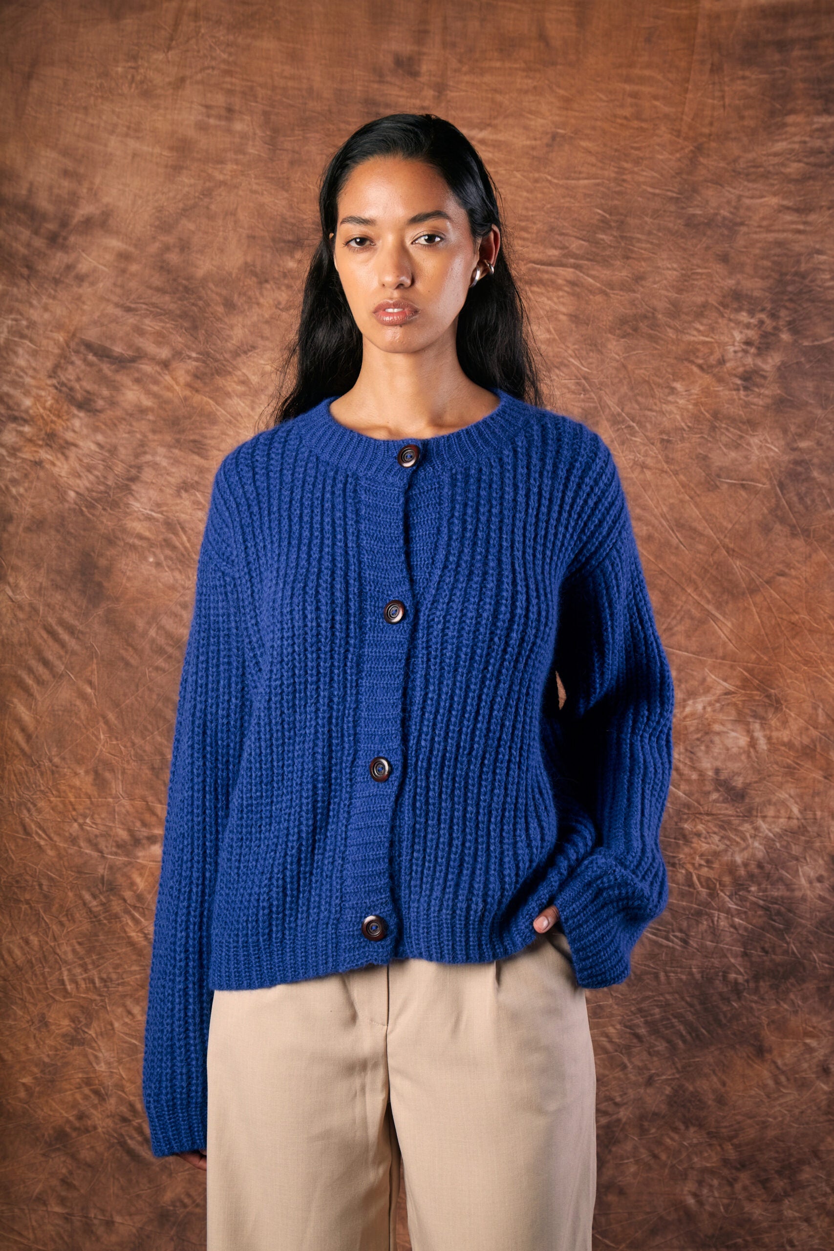 Pujpu Blue Cardigan by MUNA