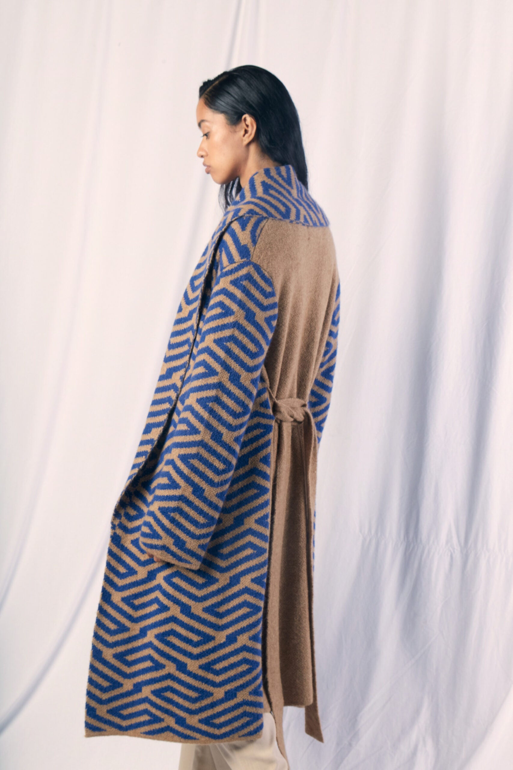 Nuna Coat Beige & Blue by MUNA