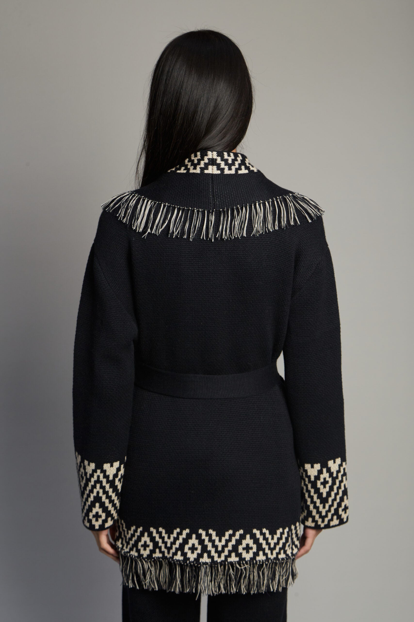 Andén Black Belt Cardigan by MUNA