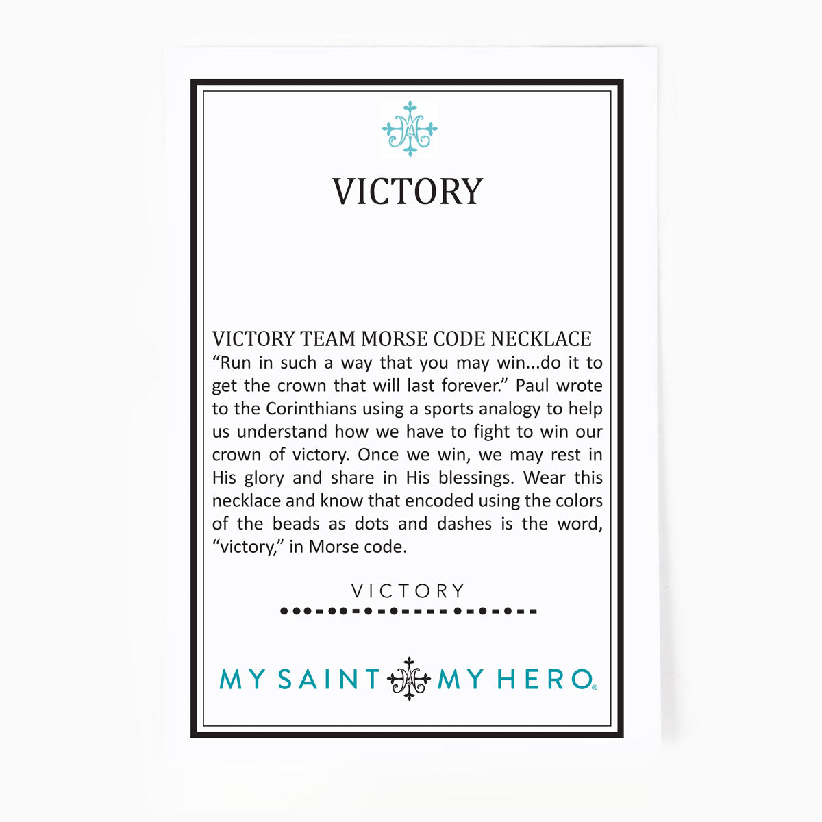 Victory Team Spirit Morse Code Necklaces • In Your Team Colors by My Saint My Hero