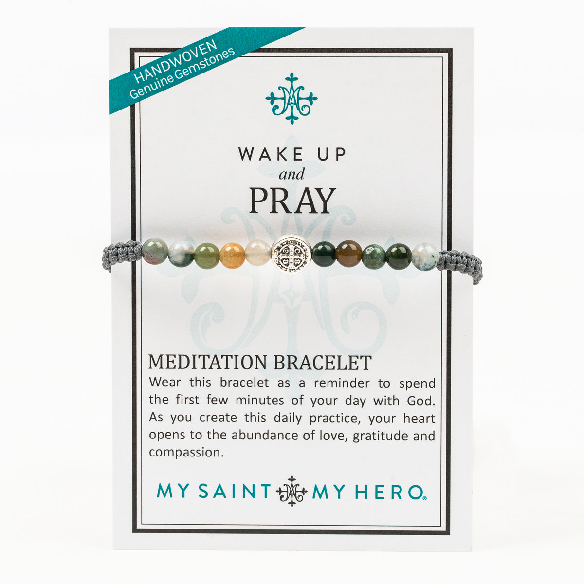 Wake Up and Pray Meditation Bracelet - Mixed Agate by My Saint My Hero