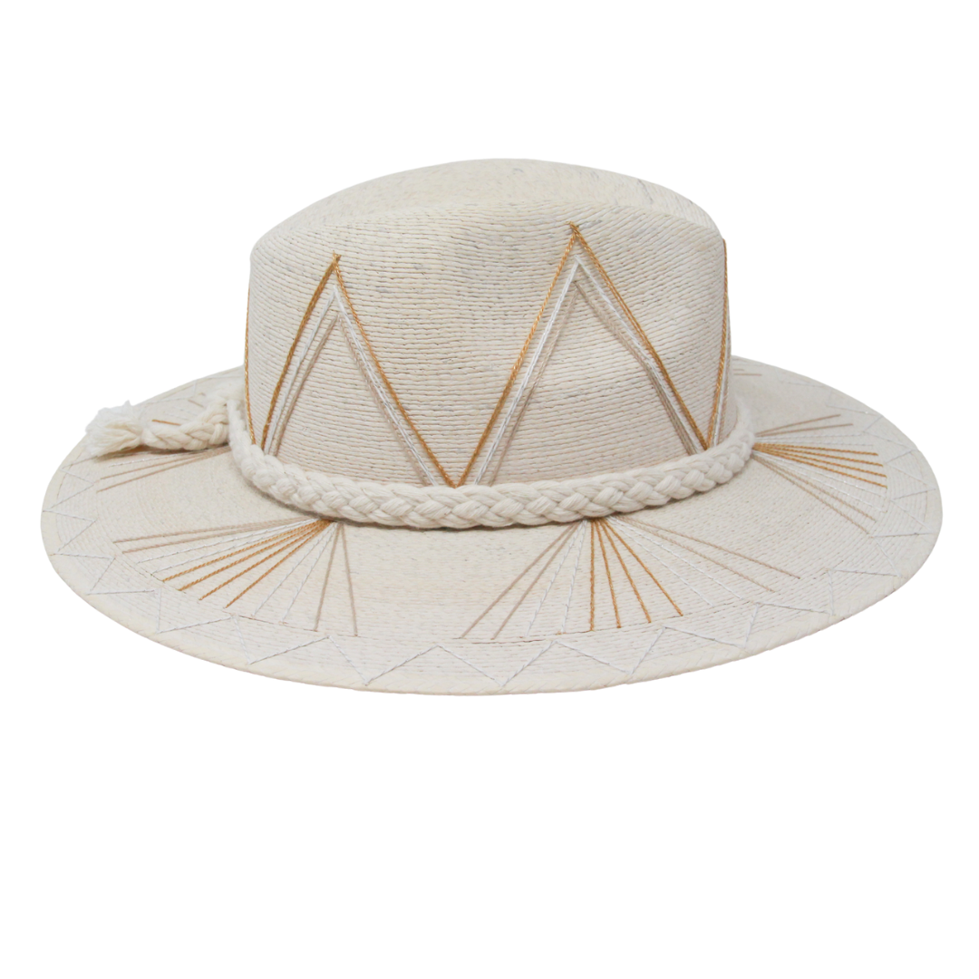 Exclusive Amy Metallic Neutral Hat by Corazon Playero