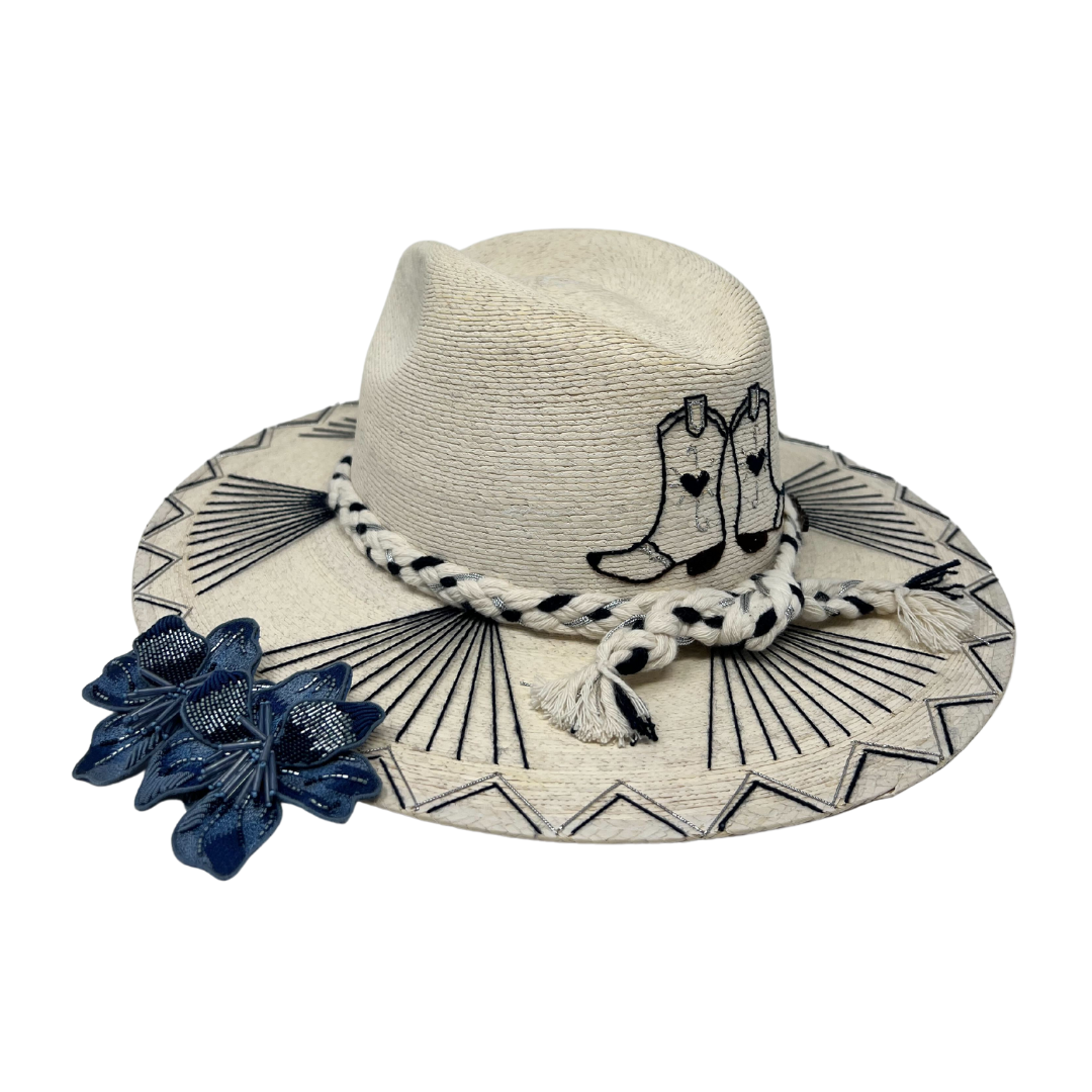 Exclusive Navy Boots Hat by Corazon Playero
