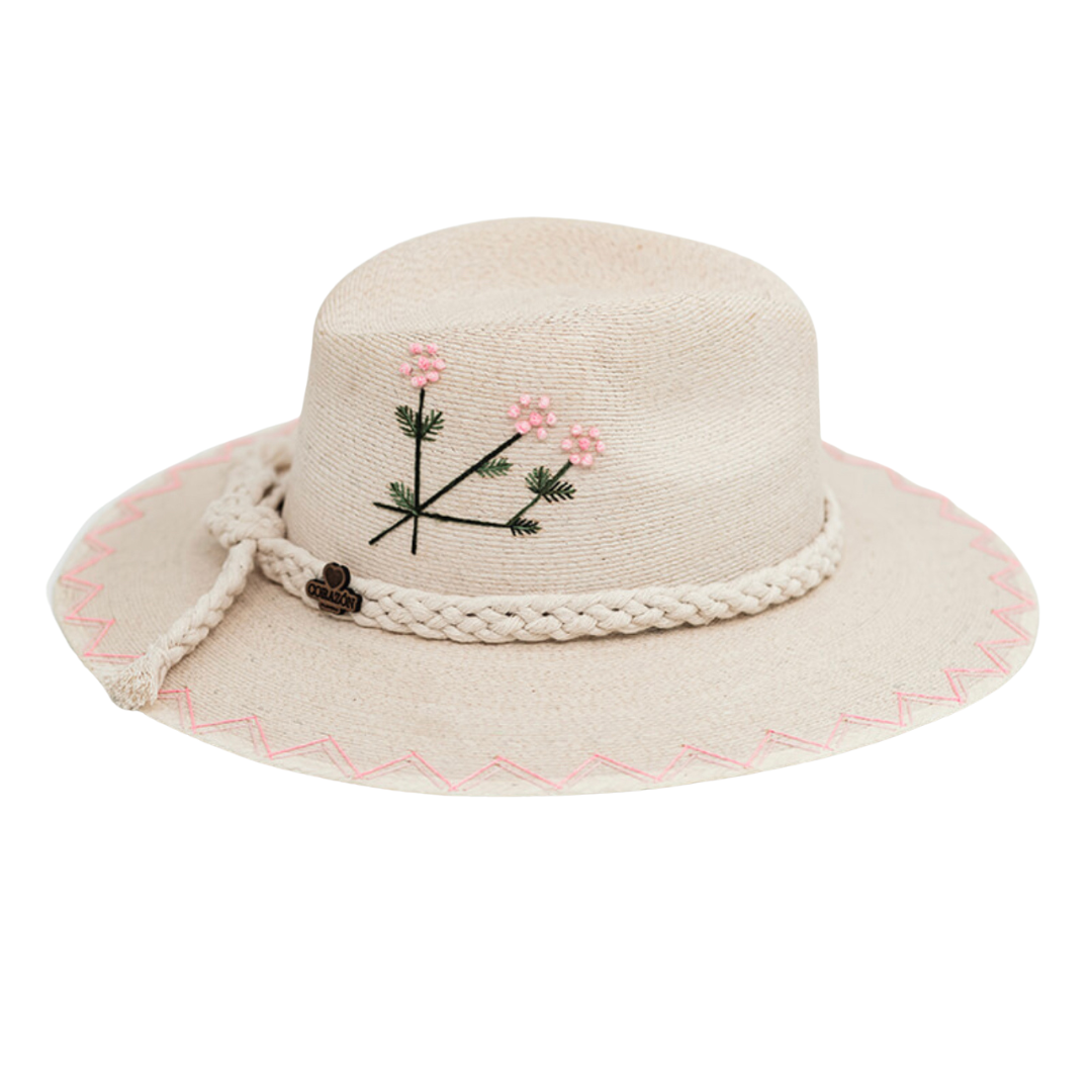 Exclusive Rosada Flores Hat by Corazon Playero - Preorder