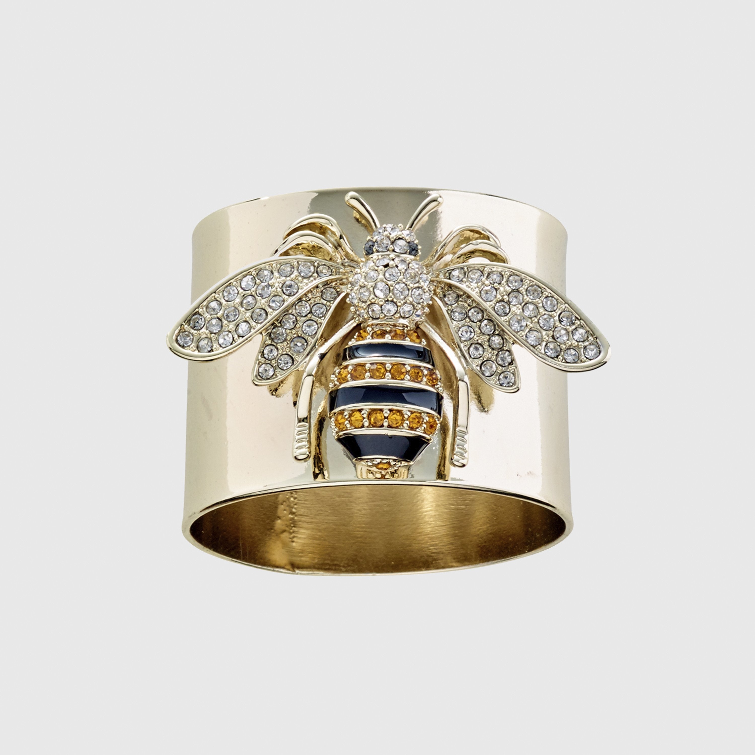 Stripey bee napkin rings, set of two by Joanna Buchanan