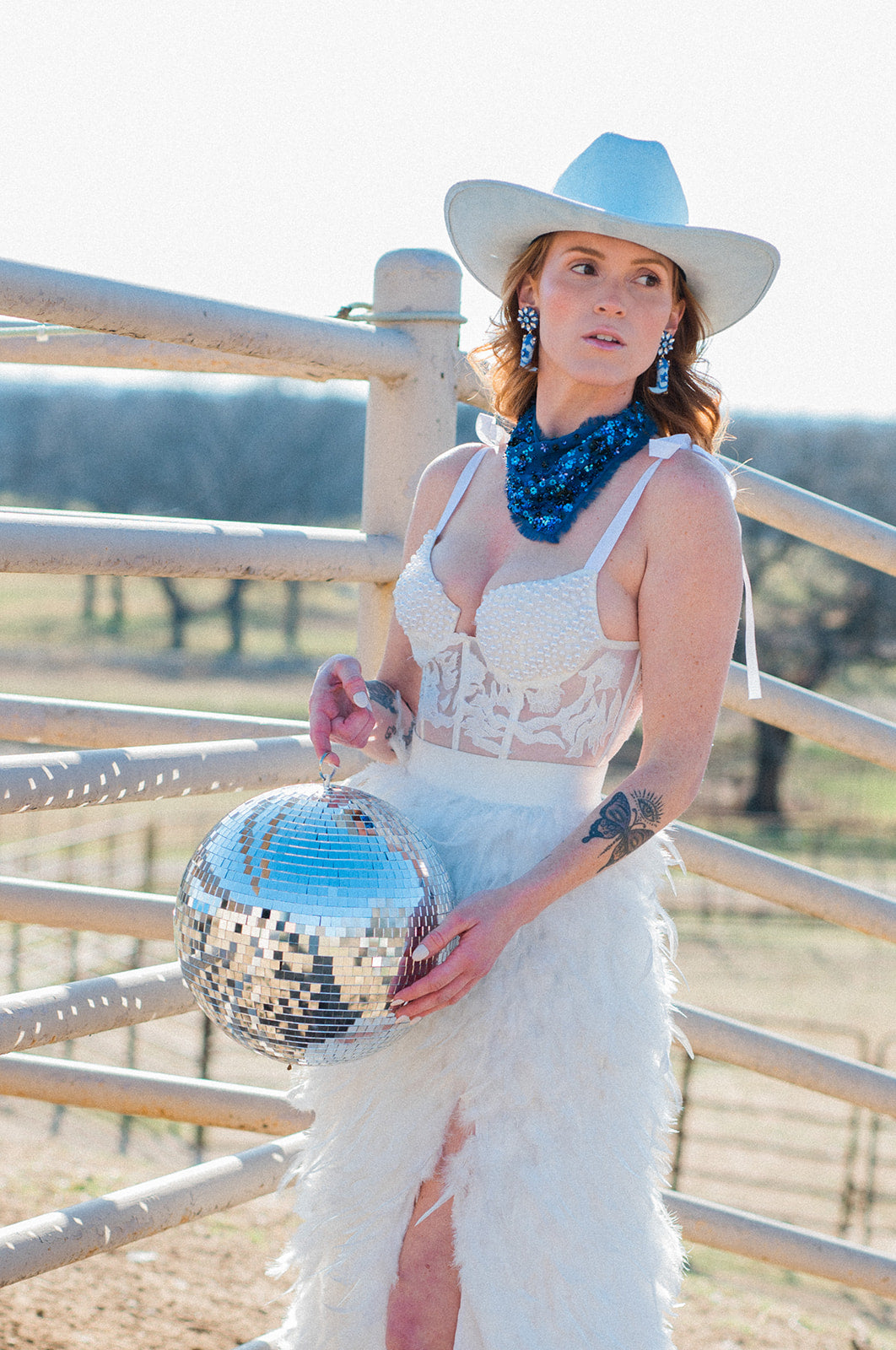 Blue bandana 2024 wedding dress