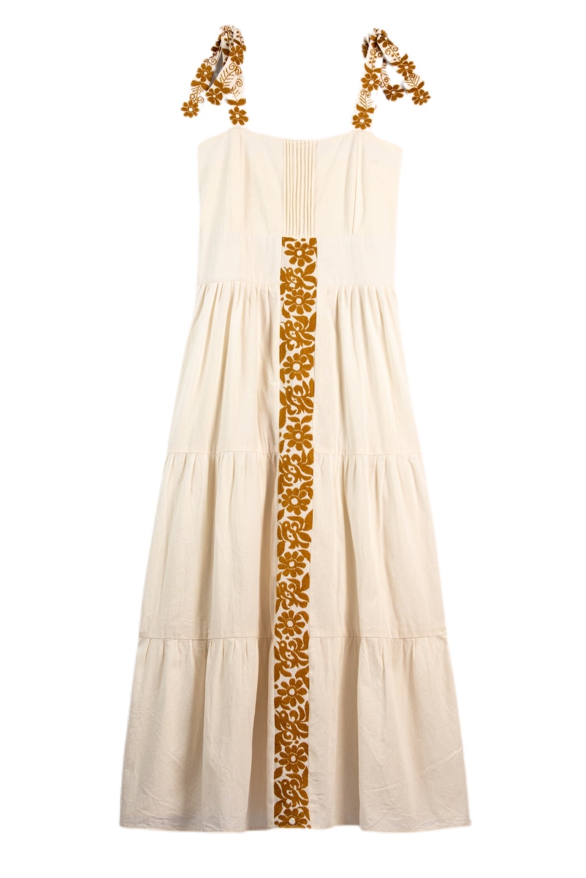 Goldenrod Embroidered Raya Maxi Dress by Larkin Lane