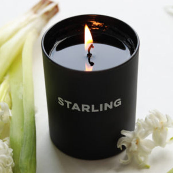 Hyacinth + Bamboo Candle and Matches Set by Starling Project