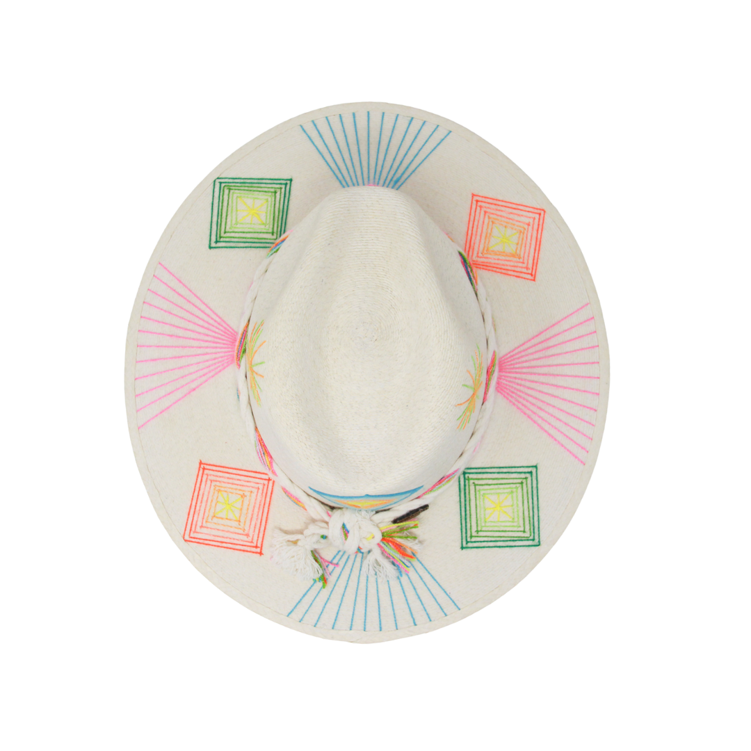 Neon Marfa Palm Hat | Handmade Statement Hat by Corazon Playero