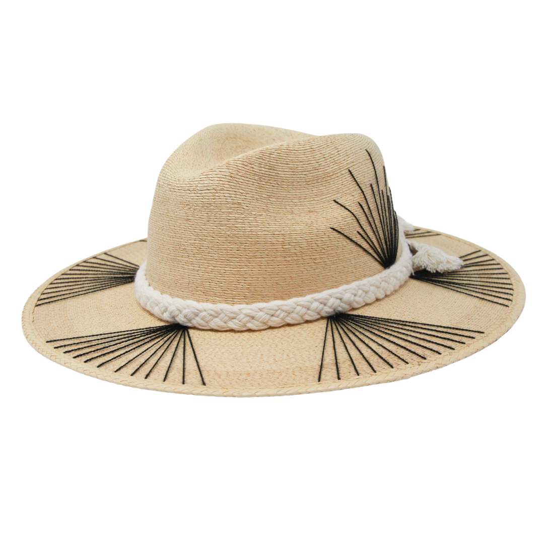 Black Agave Palm Hat | Handmade Beach Hat by Corazon Playero