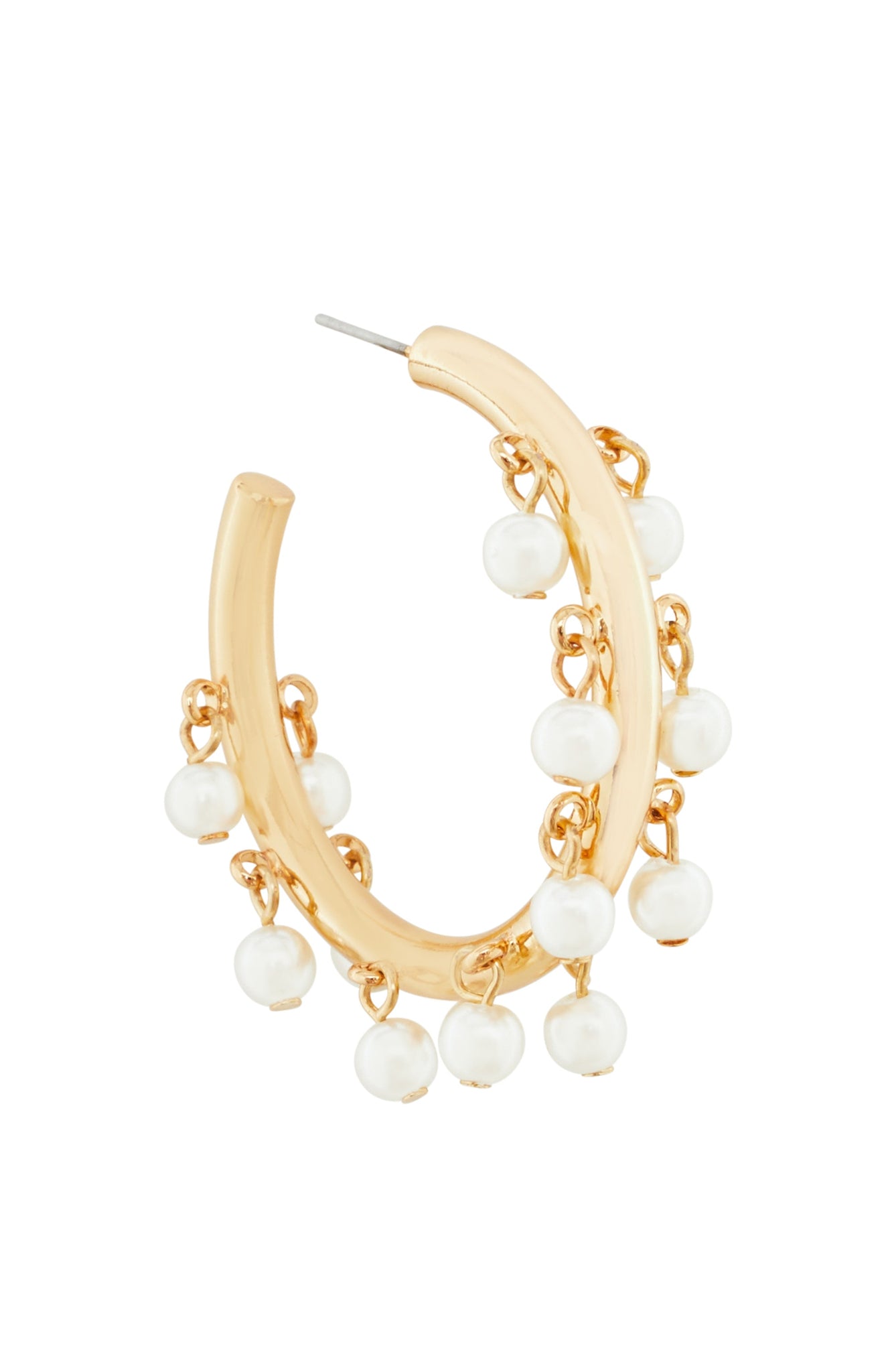 Pearl Hoop Earrings by Pearl by Lela Rose