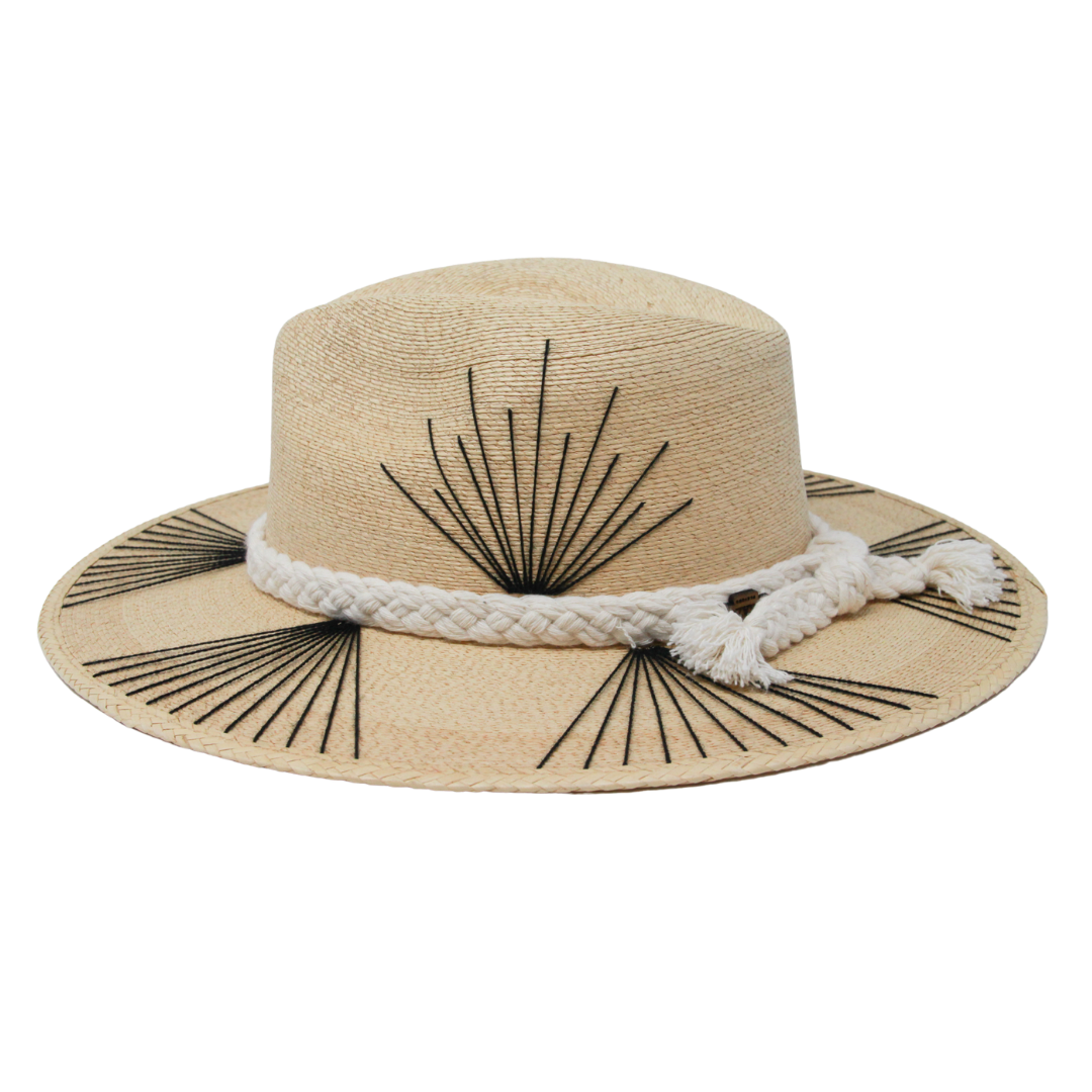 Black Agave Palm Hat | Handmade Beach Hat by Corazon Playero