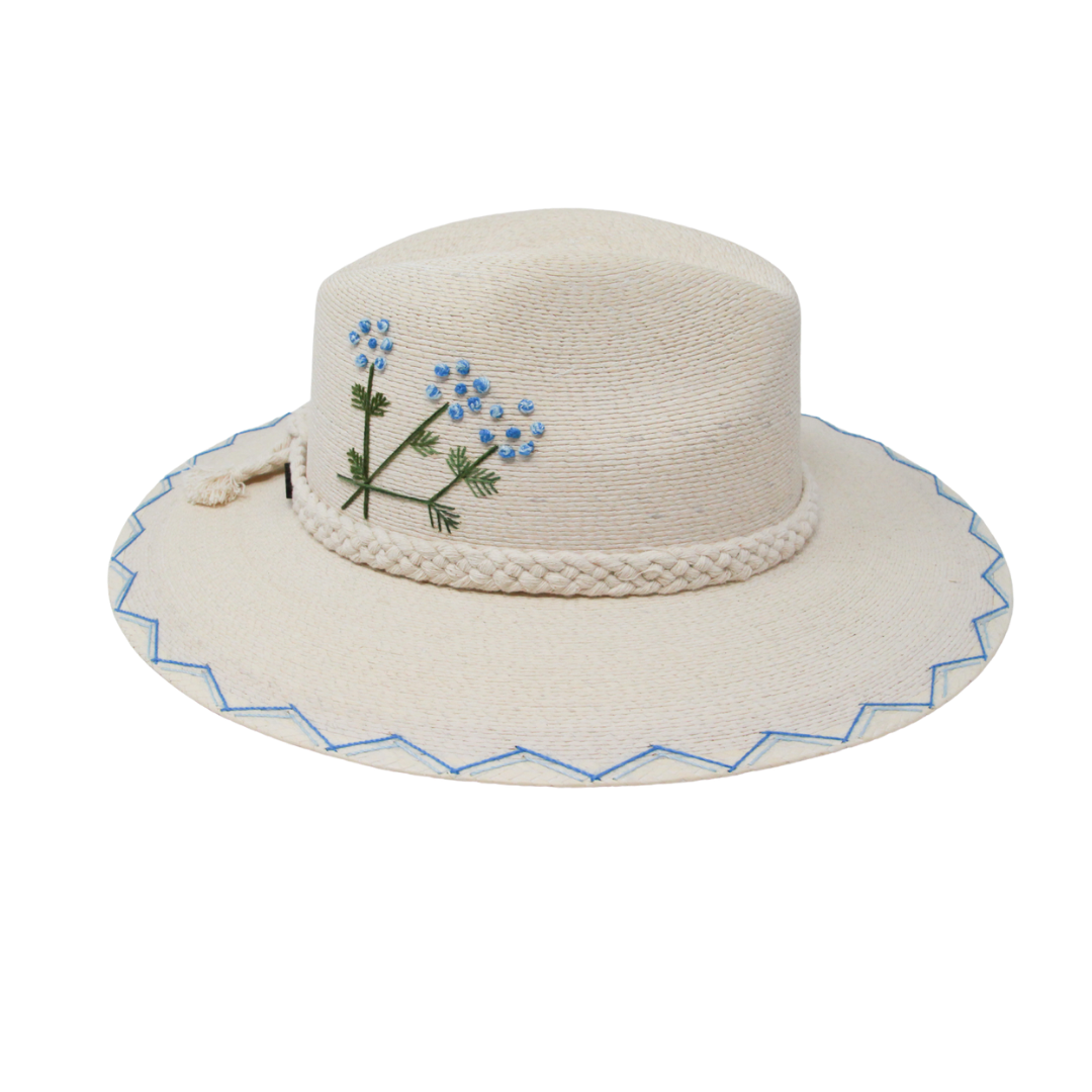 Azul Flores Palm Hat | Exclusive Handmade Hat by Corazon Playero