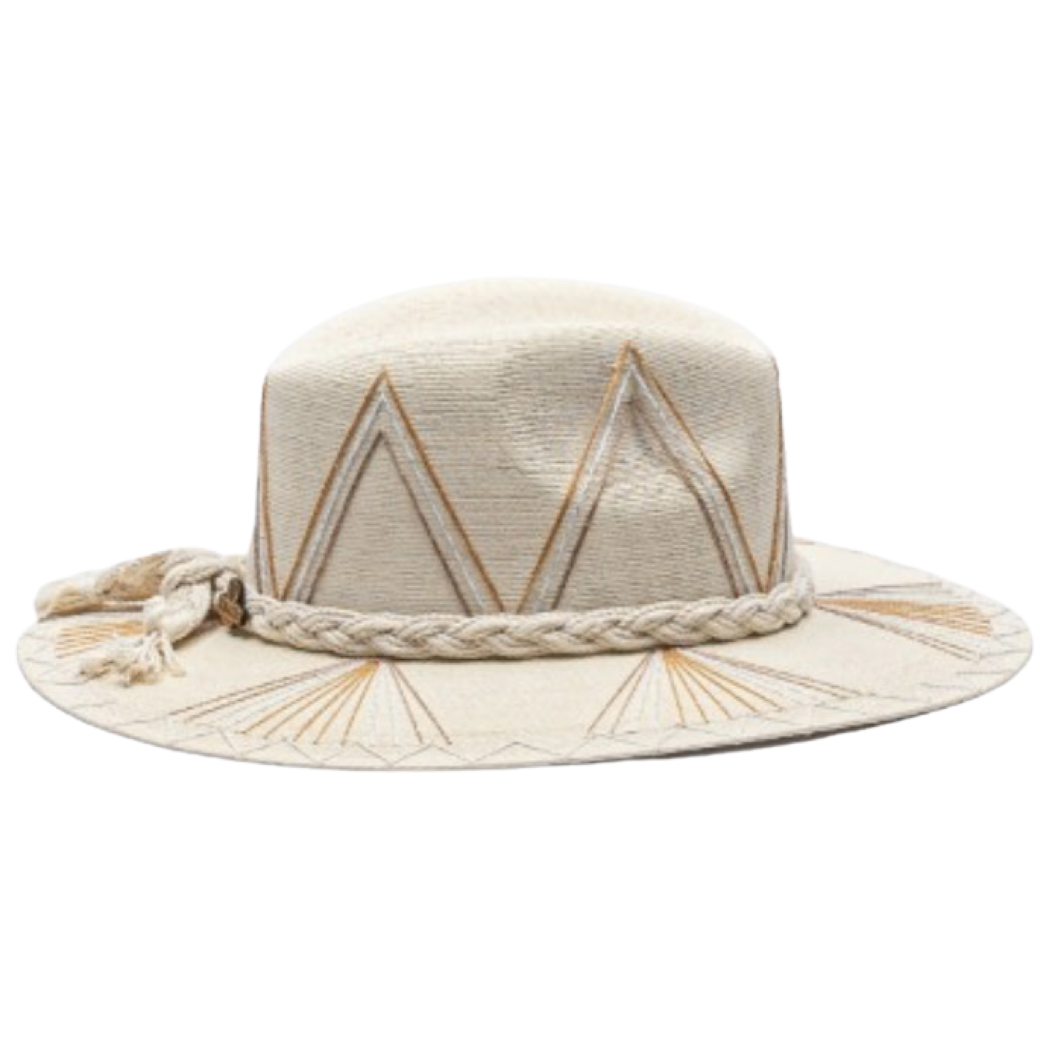 Exclusive Amy Metallic Neutral Hat by Corazon Playero - Preorder