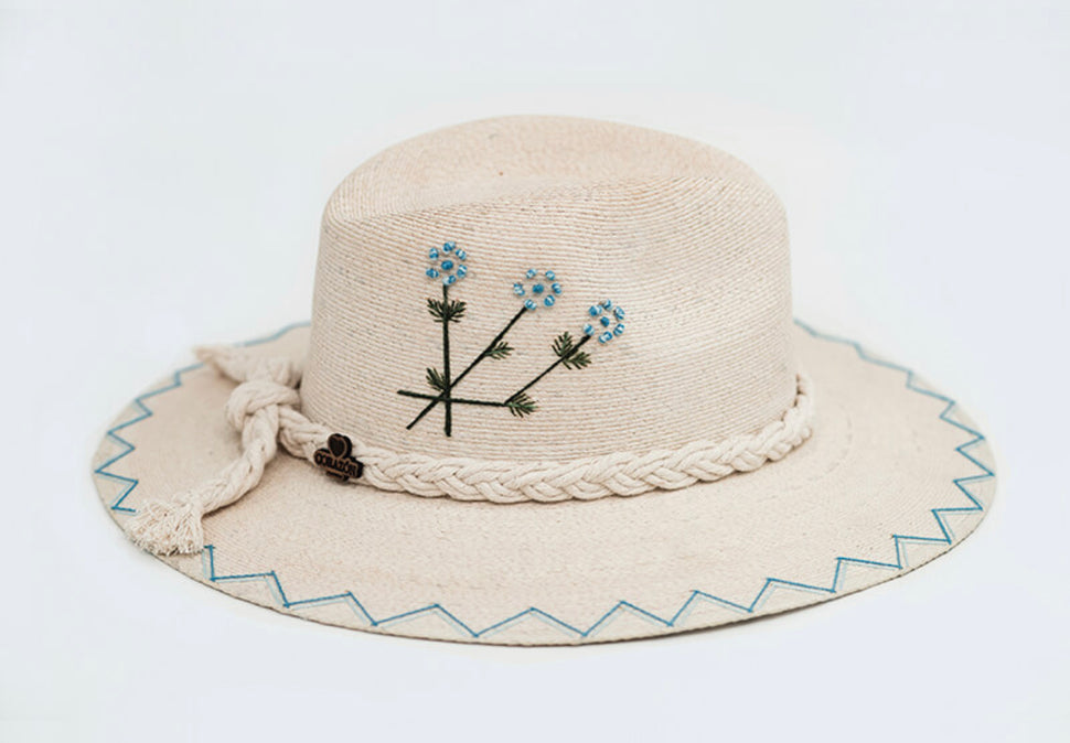 Exclusive Azul Flores Hat by Corazon Playero - Preorder