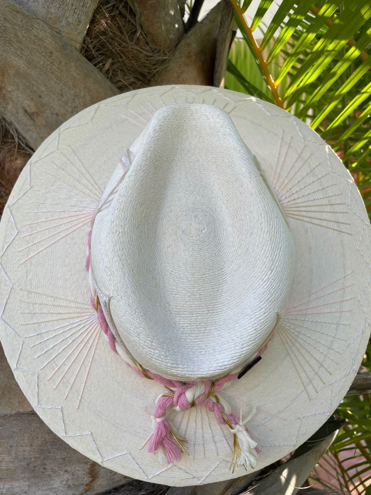 Pretty in Pink Palm Hat | Exclusive Handmade Hat by Corazon Playero