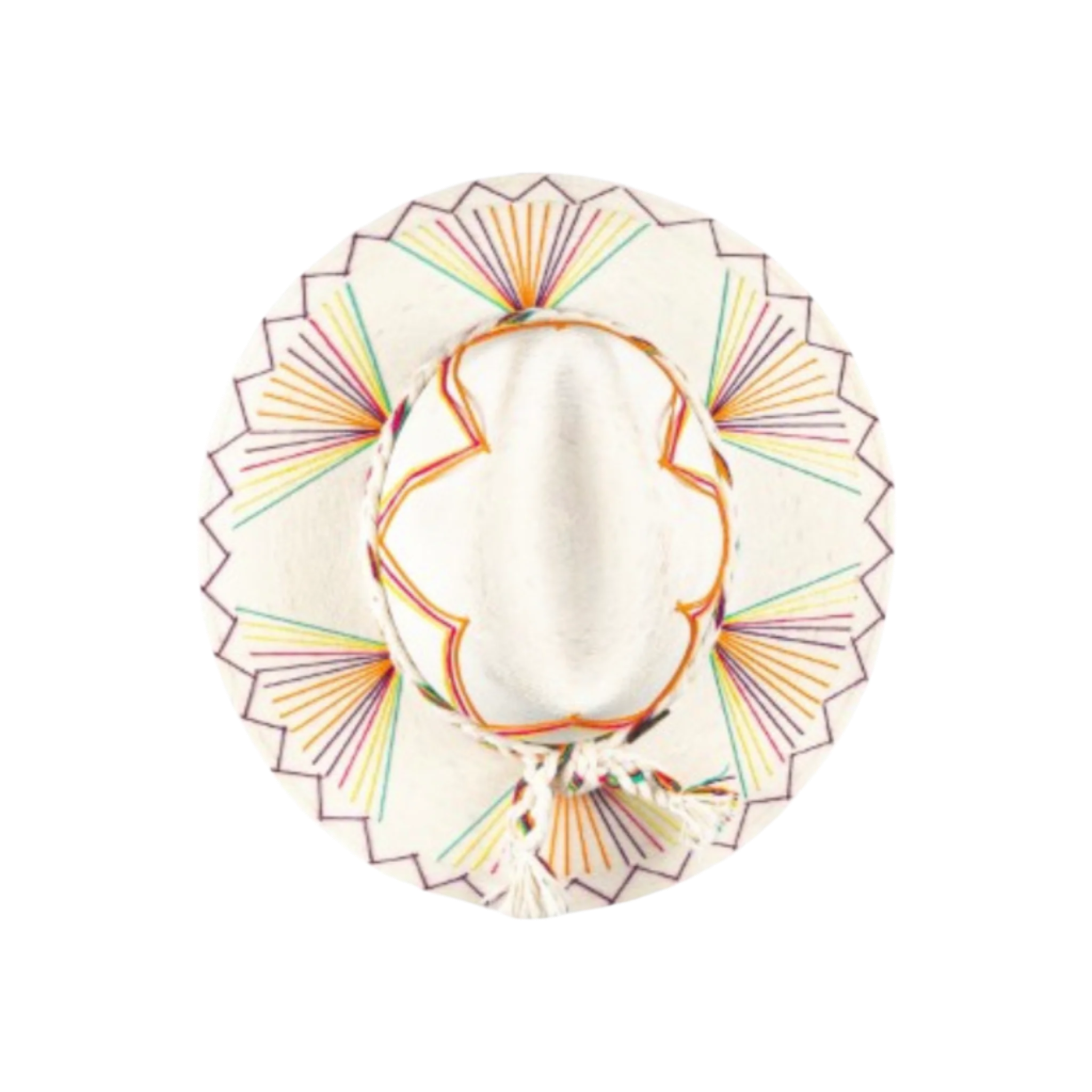 Rainbow Isabella Palm Hat | Handmade Statement Beach Hat by Corazon Playero