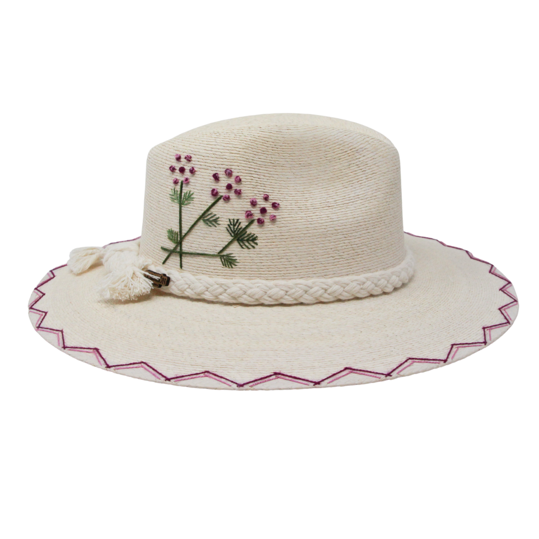 hat with flowers